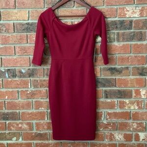 Lulu’s Burgundy Off the Shoulder Fitted Formal Dress